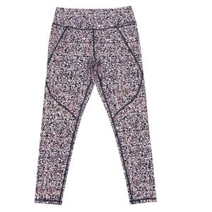 Sweaty Betty Power Cropped Workout Leggings Blue Mosaic Print Small